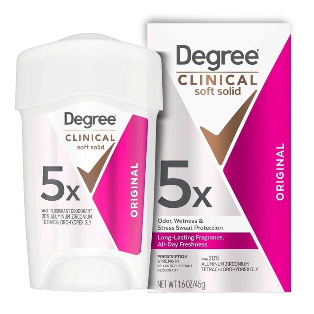 Degree Clinical Strength Antiperspirant Deodorant 96Hr Original Soft Solid 1.6oz